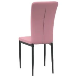 Sedie Da Pranzo 4 Pz Rosa In Velluto -Garden Home sedie da pranzo 4 pz rosa in velluto 5