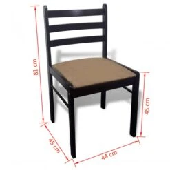 Sedie Da Pranzo 6 Pz Marroni In Legno Massello E Velluto -Garden Home sedie da pranzo 6 pz marroni in legno massello e velluto 4