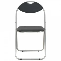 Sedie Da Pranzo Pieghevoli 2 Pz Nere In Similpelle -Garden Home sedie da pranzo pieghevoli 2 pz nere in similpelle 2