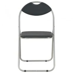 Sedie Da Pranzo Pieghevoli 4 Pz Nere In Similpelle -Garden Home sedie da pranzo pieghevoli 4 pz nere in similpelle 2