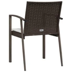 Sedie Giardino Con Cuscini 6pz Marroni 56,5x57x83 Cm Polyrattan -Garden Home sedie giardino con cuscini 6pz marroni 565x57x83 cm polyrattan 5