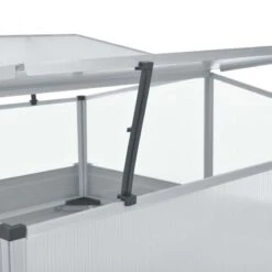 Serra 100x100x85 Cm In Acciaio Zincato Grigio -Garden Home serra 100x100x85 cm in acciaio zincato grigio 4