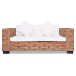 Set Divani 15 Pz In Rattan Naturale -Garden Home set divani 15 pz in rattan naturale 3