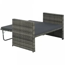 Set Divani Da Giardino 2 Pz Con Cuscini In Polyrattan Grigio 12 Set Divani Da Giardino 2 Pz Con Cuscini In Polyrattan Grigio -Garden Home set divani da giardino 2 pz con cuscini in polyrattan grigio 4