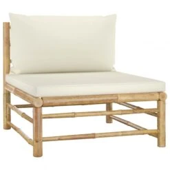 Set Divani Da Giardino 3 Pz Con Cuscini Bianco Crema In Bambù 10 Set Divani Da Giardino 3 Pz Con Cuscini Bianco Crema In Bambù -Garden Home set divani da giardino 3 pz con cuscini bianco crema in bambu 1