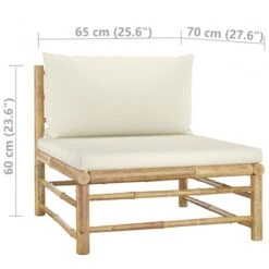Set Divani Da Giardino 3 Pz Con Cuscini Bianco Crema In Bambù 16 Set Divani Da Giardino 3 Pz Con Cuscini Bianco Crema In Bambù -Garden Home set divani da giardino 3 pz con cuscini bianco crema in bambu 7