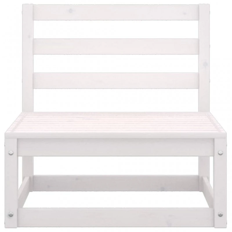Set Divani Da Giardino 3 Pz Cuscini Legno Massello Pino Bianco 3 Set Divani Da Giardino 3 Pz Cuscini Legno Massello Pino Bianco - immagine 3