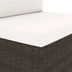 Set Divani Da Giardino 3 Pz In Polyrattan Marrone 14 Set Divani Da Giardino 3 Pz In Polyrattan Marrone -Garden Home set divani da giardino 3 pz in polyrattan marrone 5