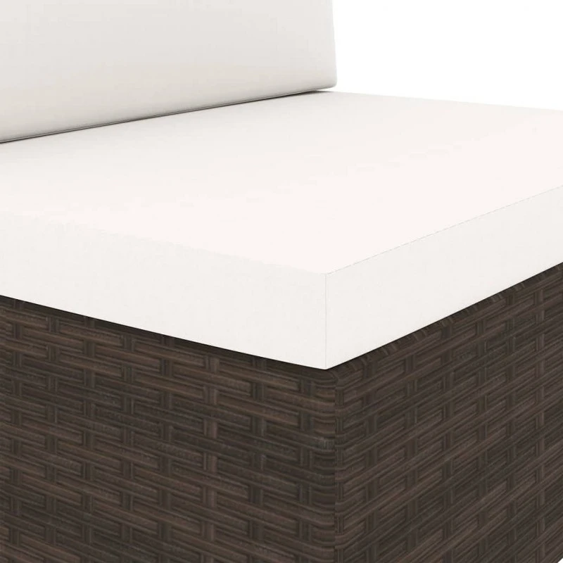 Set Divani Da Giardino 3 Pz In Polyrattan Marrone 6 Set Divani Da Giardino 3 Pz In Polyrattan Marrone - immagine 6