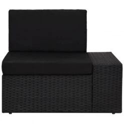 Set Divani Da Giardino 3 Pz In Polyrattan Nero -Garden Home set divani da giardino 3 pz in polyrattan nero 5