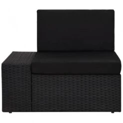 Set Divani Da Giardino 3 Pz In Polyrattan Nero -Garden Home set divani da giardino 3 pz in polyrattan nero 7
