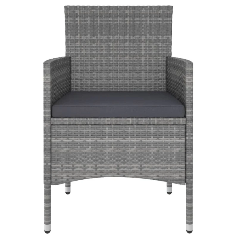 Set Divani Da Giardino 5 Pz In Polyrattan Grigio 4 Set Divani Da Giardino 5 Pz In Polyrattan Grigio - immagine 4