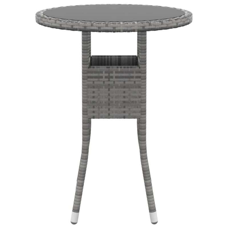 Set Divani Da Giardino 5 Pz In Polyrattan Grigio 6 Set Divani Da Giardino 5 Pz In Polyrattan Grigio - immagine 6