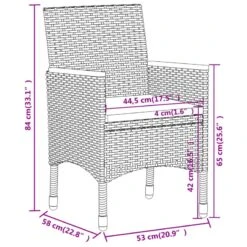 Set Divani Da Giardino 5 Pz In Polyrattan Nero -Garden Home set divani da giardino 5 pz in polyrattan nero 6