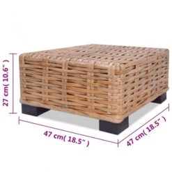 Set Divano 16 Pz In Rattan Naturale -Garden Home set divano 16 pz in rattan naturale 9