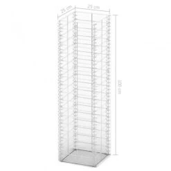 Set Gabbione 3 Pz In Filo Zincato 25 X 25 X 100 Cm -Garden Home set gabbione 3 pz in filo zincato 25 x 25 x 100 cm 3