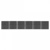 Set Pannelli Di Recinzione In WPC 1045x186 Cm Nero 10 Set Pannelli Di Recinzione In WPC 1045x186 Cm Nero -Garden Home set pannelli di recinzione in wpc 1045x186 cm nero