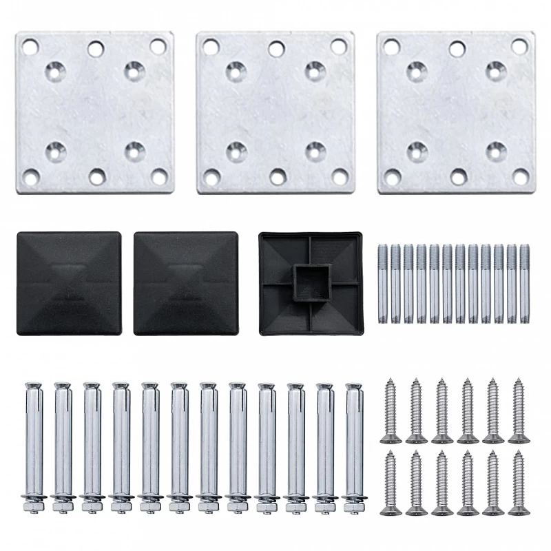 Set Pannelli Di Recinzione In WPC 353x186 Cm Nero 9 Set Pannelli Di Recinzione In WPC 353x186 Cm Nero - immagine 9