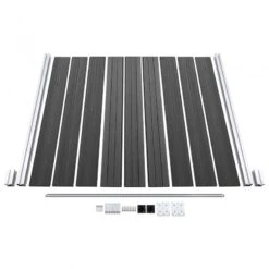 Set Pannelli Di Recinzione In WPC 526x186 Cm Nero -Garden Home set pannelli di recinzione in wpc 526x186 cm nero 4