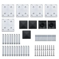 Set Pannelli Di Recinzione In WPC 619x(105-186) Cm Nero -Garden Home set pannelli di recinzione in wpc 619x105 186 cm nero 8