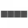 Set Pannelli Di Recinzione In WPC 699x186 Cm Nero