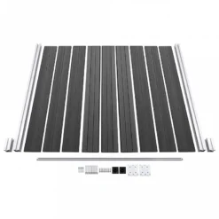 Set Pannelli Di Recinzione In WPC 699x186 Cm Nero -Garden Home set pannelli di recinzione in wpc 699x186 cm nero 4