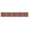 Set Pannelli Di Recinzione In WPC 872x146 Cm Marrone -Garden Home set pannelli di recinzione in wpc 872x146 cm marrone