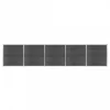 Set Pannelli Di Recinzione In WPC 872x186 Cm Nero 11 Set Pannelli Di Recinzione In WPC 872x186 Cm Nero -Garden Home set pannelli di recinzione in wpc 872x186 cm nero