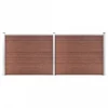 Set Pannello Di Recinzione In WPC 353x146 Cm Marrone -Garden Home set pannello di recinzione in wpc 353x146 cm marrone