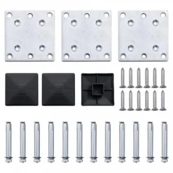 Set Pannello Di Recinzione In WPC 353x146 Cm Marrone -Garden Home set pannello di recinzione in wpc 353x146 cm marrone 8