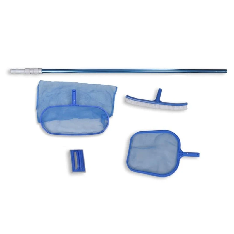 Set Pulizia Piscina Spazzola 2 Schiumatoi Foglie 1 Palo Telescopico 2 Set Pulizia Piscina Spazzola 2 Schiumatoi Foglie 1 Palo Telescopico - immagine 2