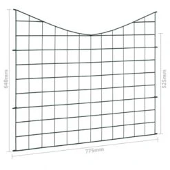 Set Recinzione Da Giardino Ad Arco Invertito 77,5x64 Cm Verde -Garden Home set recinzione ad arco invertito per stagno 775x64 cm verde 6