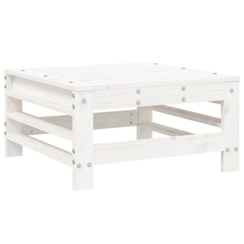 Set Salotto Da Giardino 7 Pz Bianco In Legno Massello Di Pino 6 Set Salotto Da Giardino 7 Pz Bianco In Legno Massello Di Pino - immagine 6