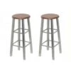 Set Sgabelli Da Bar 2 Pz In Metallo E Sedile In MDF -Garden Home set sgabelli da bar 2 pz in metallo e sedile in mdf