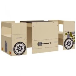 Set Tavolo E Sedia Per Bambini 3 Pz Auto Fuoristrada In MDF -Garden Home set tavolo e sedia per bambini 3 pz auto fuoristrada in mdf 1