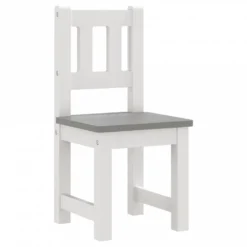 Set Tavolo E Sedie Per Bambini 4 Pezzi Bianco E Grigio In MDF -Garden Home set tavolo e sedie per bambini 4 pezzi bianco e grigio in mdf 4