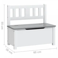 Set Tavolo E Sedie Per Bambini 4 Pezzi Bianco E Grigio In MDF -Garden Home set tavolo e sedie per bambini 4 pezzi bianco e grigio in mdf 6