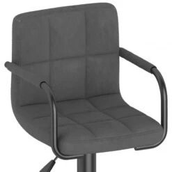 Sgabelli Da Bar 2 Pz Grigio Scuro In Velluto -Garden Home sgabelli da bar 2 pz grigio scuro in velluto 7