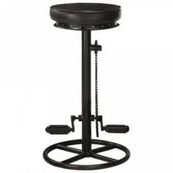 Sgabelli Da Bar 2 Pz Neri In Vera Pelle Di Capra 10 Sgabelli Da Bar 2 Pz Neri In Vera Pelle Di Capra -Garden Home sgabelli da bar 2 pz neri in vera pelle di capra 2