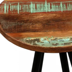 Sgabelli Da Bar 4 Pz In Legno Massello Di Recupero -Garden Home sgabelli da bar 4 pz in legno massello di recupero 2