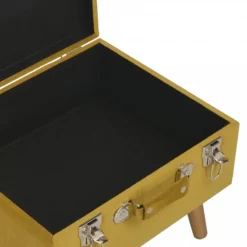 Sgabello Con Contenitore 40 Cm Giallo Senape In Velluto -Garden Home sgabello con contenitore 40 cm giallo senape in velluto 7