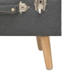 Sgabello Con Contenitore 40 Cm In Tessuto Grigio Scuro -Garden Home sgabello con contenitore 40 cm in tessuto grigio scuro 7