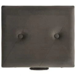 Sgabello Con Contenitore 40 Cm In Velluto Grigio -Garden Home sgabello con contenitore 40 cm in velluto grigio 5