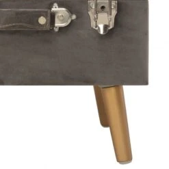 Sgabello Con Contenitore 40 Cm In Velluto Grigio -Garden Home sgabello con contenitore 40 cm in velluto grigio 6