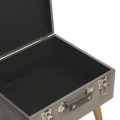 Sgabello Con Contenitore 40 Cm In Velluto Grigio -Garden Home sgabello con contenitore 40 cm in velluto grigio 7