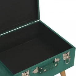 Sgabello Con Contenitore 40 Cm In Velluto Verde -Garden Home sgabello con contenitore 40 cm in velluto verde 7