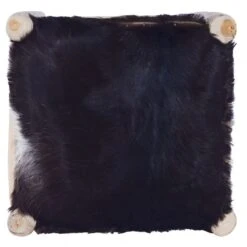 Sgabello Da Bar In Vera Pelle Di Capra E Legno Massello Di Teak -Garden Home sgabello da bar in vera pelle di capra e legno massello di teak 4