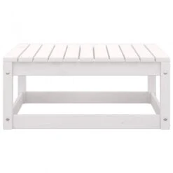 Sgabello Da Giardino Bianco Con Cuscino In Massello Di Pino -Garden Home sgabello da giardino bianco con cuscino in massello di pino 2