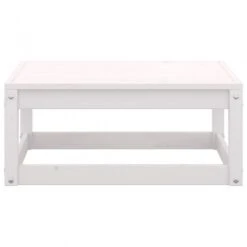 Sgabello Da Giardino Bianco Con Cuscino In Massello Di Pino -Garden Home sgabello da giardino bianco con cuscino in massello di pino 3