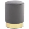 Sgabello Grigio Scuro E Oro In Velluto 13 Sgabello Grigio Scuro E Oro In Velluto -Garden Home sgabello grigio scuro e oro in velluto
